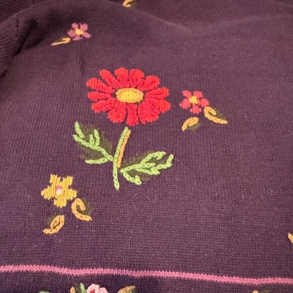 Vintage Coldwater Creek Cardigan Sweater 1X Embroidered Cottagecore Never Worn - Picture 10 of 11
